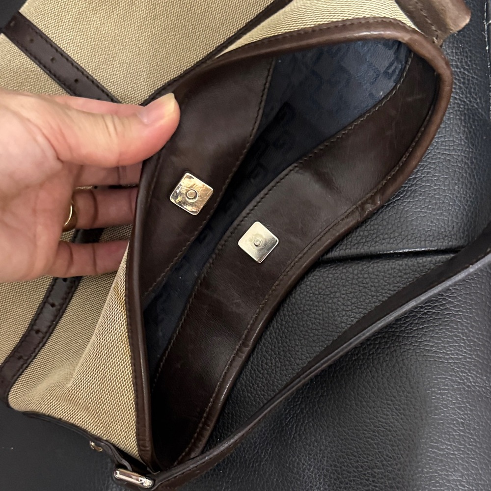 Gucci Beige, Green, Red and Dark Brown Shoulder Bag Jackie O - Picture 10 of 14